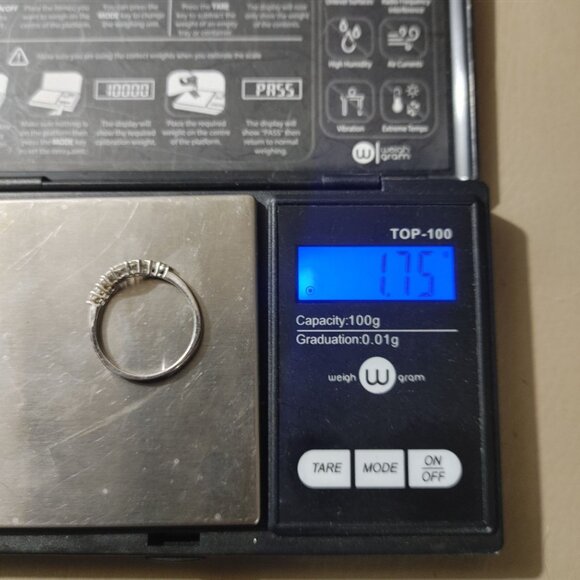 Jeulia Ring Size 9 Vintage Sterling Silver Stackable Wrap Moissanite Accents - Picture 2 of 15